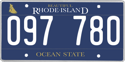 RI license plate 097780