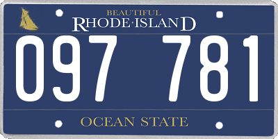 RI license plate 097781