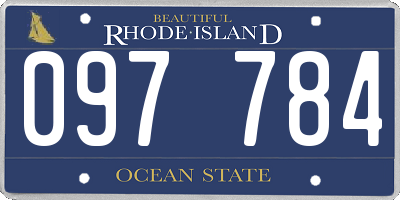RI license plate 097784