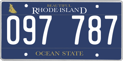 RI license plate 097787