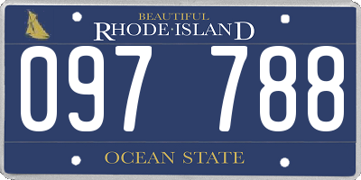 RI license plate 097788