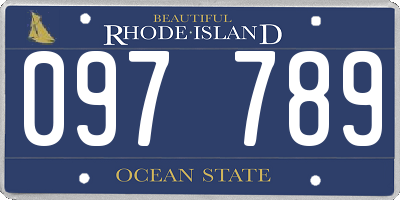 RI license plate 097789