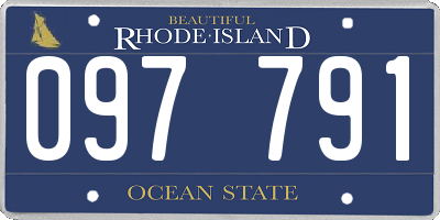 RI license plate 097791