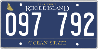 RI license plate 097792
