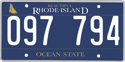 RI license plate 097794