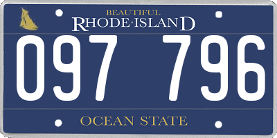 RI license plate 097796