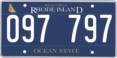 RI license plate 097797