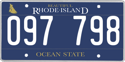 RI license plate 097798