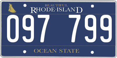 RI license plate 097799