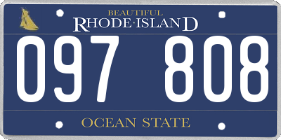 RI license plate 097808