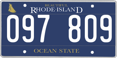 RI license plate 097809