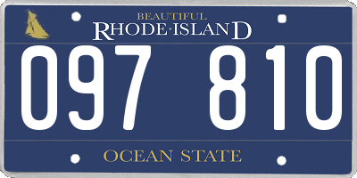RI license plate 097810