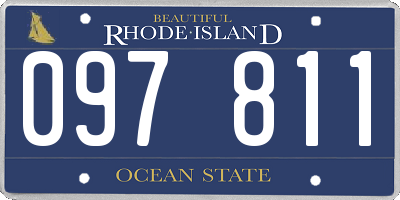 RI license plate 097811
