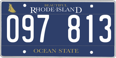RI license plate 097813