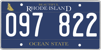 RI license plate 097822