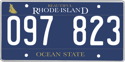 RI license plate 097823