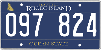 RI license plate 097824