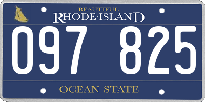 RI license plate 097825