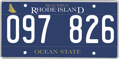 RI license plate 097826