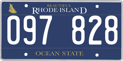 RI license plate 097828