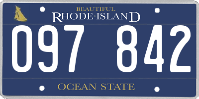 RI license plate 097842