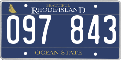 RI license plate 097843