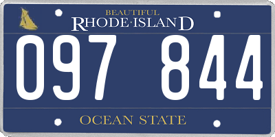 RI license plate 097844