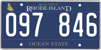 RI license plate 097846