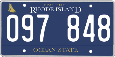 RI license plate 097848