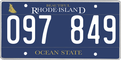 RI license plate 097849