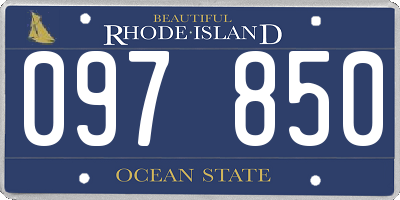 RI license plate 097850
