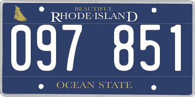 RI license plate 097851