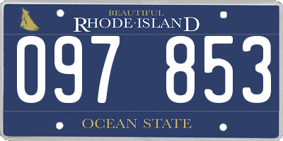 RI license plate 097853