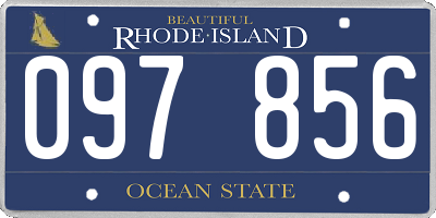 RI license plate 097856