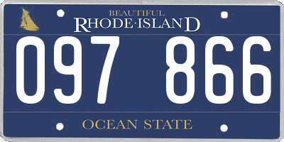 RI license plate 097866
