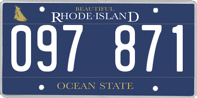 RI license plate 097871