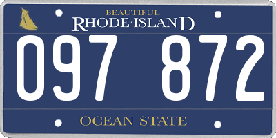 RI license plate 097872