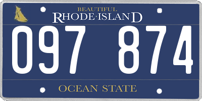 RI license plate 097874
