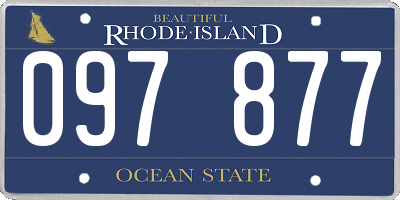 RI license plate 097877