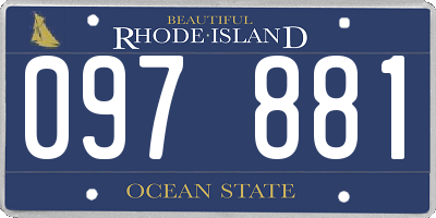RI license plate 097881