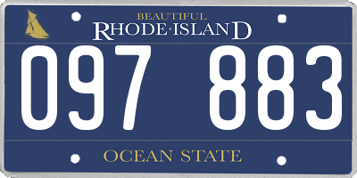 RI license plate 097883
