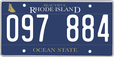 RI license plate 097884
