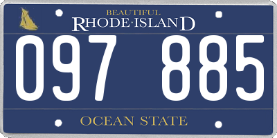 RI license plate 097885