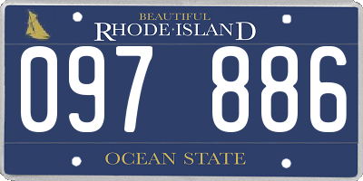 RI license plate 097886
