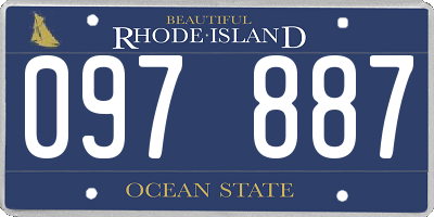 RI license plate 097887