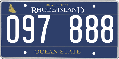 RI license plate 097888