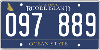 RI license plate 097889