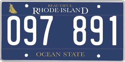 RI license plate 097891