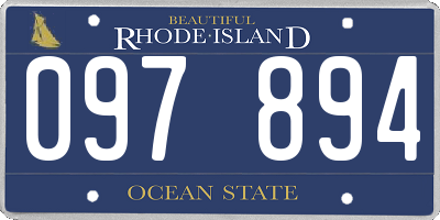 RI license plate 097894