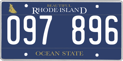 RI license plate 097896